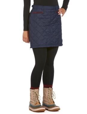 Duluth Trading Company P.S.I. Packable Quilted Insulated Skirt Navy Size Large